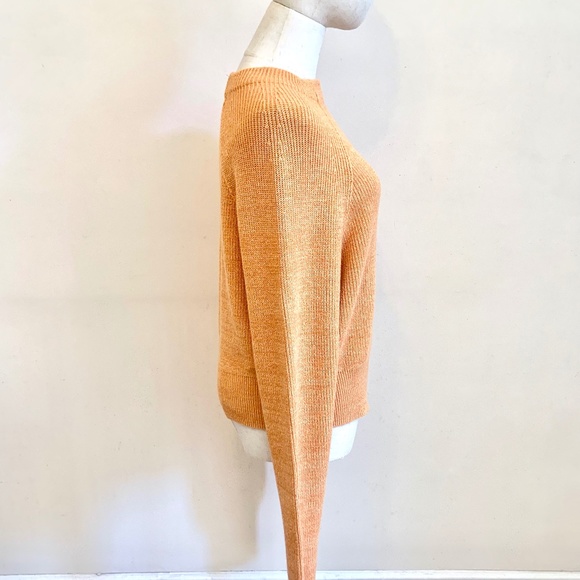 Free People Mock Neck Pullover Sweater Orange Zest Size XS - Picture 6 of 12